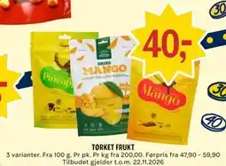 Coop Prix TØRKET FRUKT tilbud