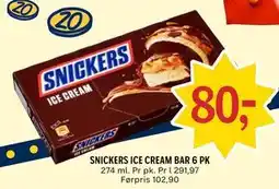 Coop Prix SNICKERS ICE CREAM BAR 6 PK tilbud