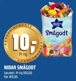 Coop Obs NIDAR SMÅGODT tilbud