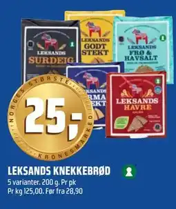Coop Obs LEKSANDS KNEKKEBRØD tilbud