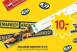 Coop Prix ÄNGLAMARK BAKEPAPIR 18 STK tilbud