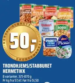 Coop Obs TRONDHJEMS/STABBURET HERMETIKK tilbud