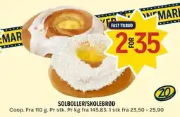 Coop Prix SOLBOLLER/SKOLEBRØD tilbud