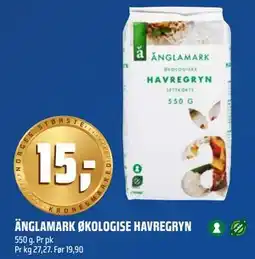Coop Obs ÄNGLAMARK ØKOLOGISE HAVREGRYN tilbud