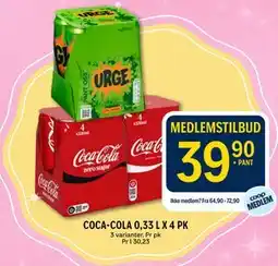 Coop Prix COCA-COLA 0,33 L X 4 PK, Medlemspris tilbud