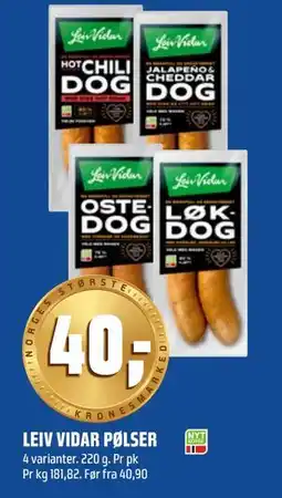 Coop Obs LEIV VIDAR PØLSER tilbud
