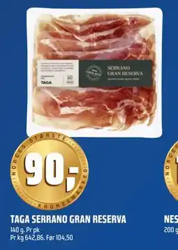 Coop Obs TAGA SERRANO GRAN RESERVA tilbud