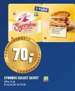 Coop Obs SYNNØVE GULOST SKIVET tilbud