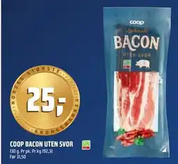 Coop Obs COOP BACON UTEN SVOR tilbud
