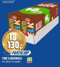 Coop Obs TINE SJOKOMELK tilbud