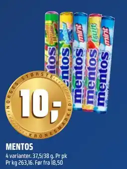 Coop Obs MENTOS tilbud