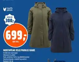 Coop Obs NORTHPEAK OSLO PARKAS DAME tilbud