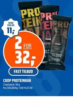 Coop Obs COOP PROTEINBAR tilbud