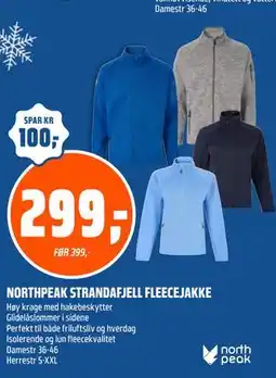 Coop Obs NORTHPEAK STRANDAFJELL FLEECEJAKKE tilbud