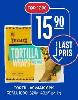 Rema 1000 TORTILLAS MAIS 8PK tilbud