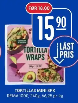 Rema 1000 TORTILLAS MINI 8PK tilbud