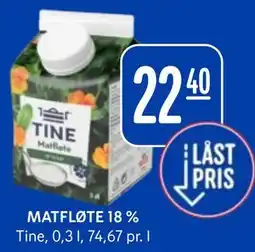Rema 1000 MATFLØTE 18 % tilbud