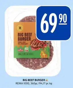 Rema 1000 BIG BEEF BURGER tilbud