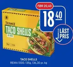 Rema 1000 TACO SHELLS tilbud