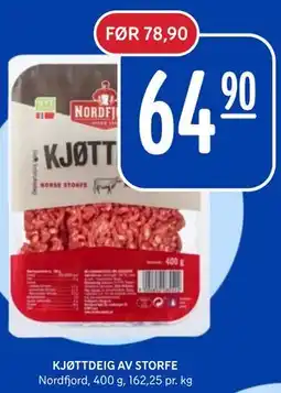 Rema 1000 KJØTTDEIG AV STORFE tilbud