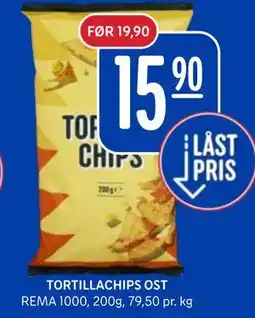 Rema 1000 TORTILLACHIPS OST tilbud