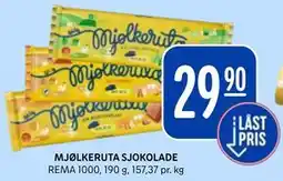 Rema 1000 MJØLKERUTA SJOKOLADE tilbud