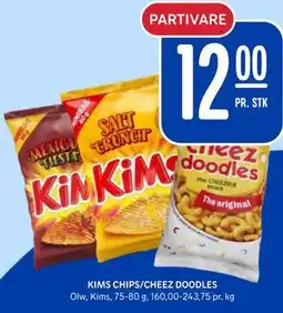 Rema 1000 KIMS CHIPS/CHEEZ DOODLES tilbud