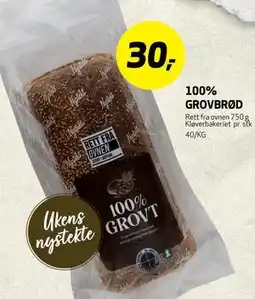 Bunnpris 100% GROVBRØD tilbud