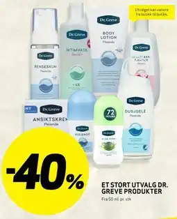 Bunnpris ET STORT UTVALG DR. GREVE PRODUKTER tilbud