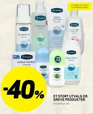 Bunnpris ET STORT UTVALG DR. GREVE PRODUKTER tilbud