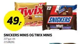 Bunnpris SNICKERS MINIS OG TWIX MINIS tilbud