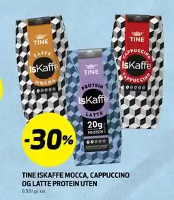 Bunnpris TINE ISKAFFE MOCCA, CAPPUCCINO OG LATTE PROTEIN UTEN tilbud