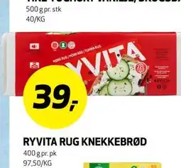 Bunnpris RYVITA RUG KNEKKEBRØD tilbud