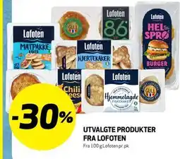 Bunnpris UTVALGTE PRODUKTER FRA LOFOTEN tilbud