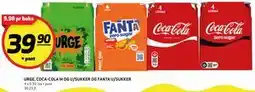 Bunnpris URGE, COCA-COLA M OG U/SUKKER OG FANTA U/SUKKER tilbud