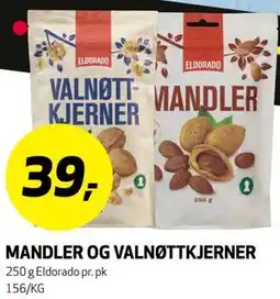 Bunnpris MANDLER OG VALNØTTKJERNER tilbud
