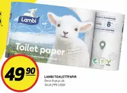 Bunnpris LAMBI TOALETTPAPIR tilbud