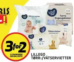 Bunnpris LILLEGO TØRR-/VÅTSERVIETTER tilbud
