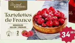 Holdbart United BAKERIES Tartelettes de France tilbud