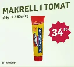 Holdbart MAKRELL I TOMAT tilbud