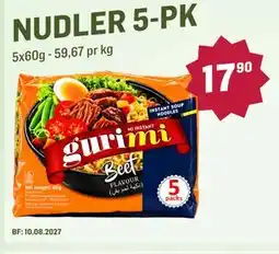 Holdbart NUDLER 5-PK tilbud