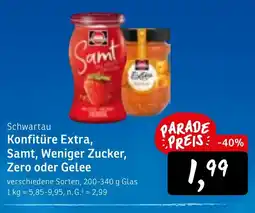 MaxiMat Svinesund Schwartau Konfitüre Extra, Samt, Weniger Zucker, Zero oder Gelee tilbud