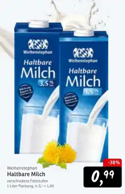 MaxiMat Svinesund Weihenstephan Haltbare Milch tilbud