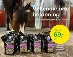 Felleskjøpet Champion hestegodt eple/lakris 1 kg tilbud