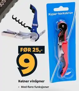 Megaflis Kelner vinåpner tilbud