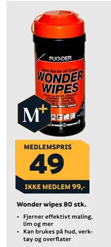 Megaflis Wonder wipes 80 stk tilbud