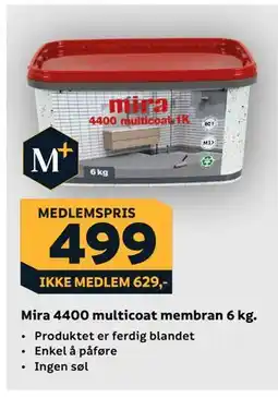 Megaflis Mira 4400 multicoat membran 6 kg tilbud