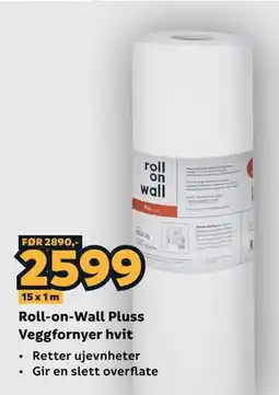 Megaflis Roll-on-Wall Pluss veggfornyer hvit tilbud