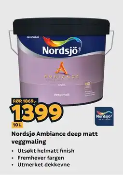 Megaflis Nordsjø Ambiance deep matt veggmaling tilbud
