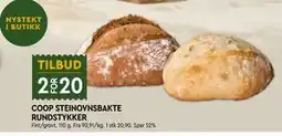 Coop Mega COOP STEINOVNSBAKTE RUNDSTYKKER tilbud